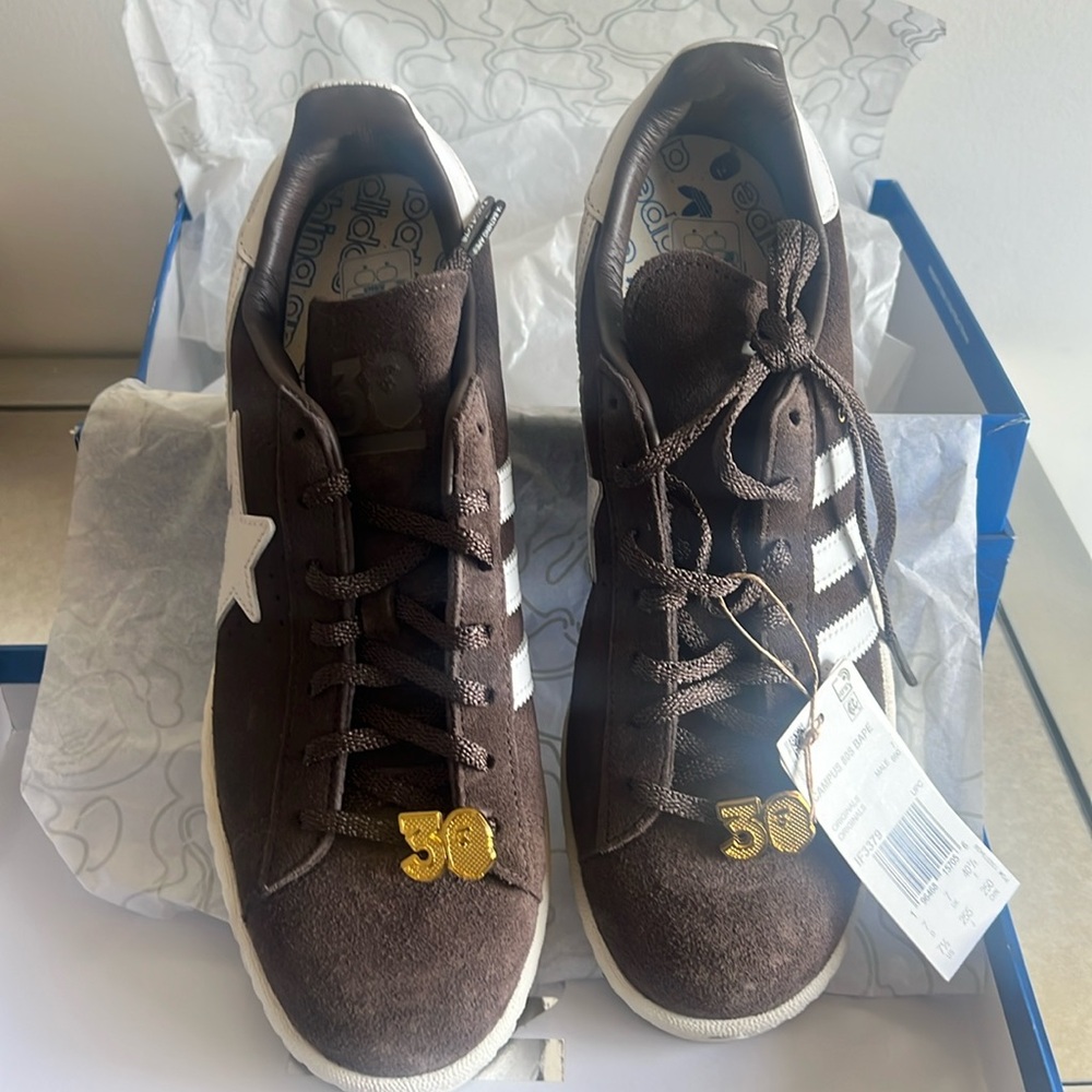 BAPA- ADIDAS collab sneakers size 7.5y. NEW with BOX and TAGS